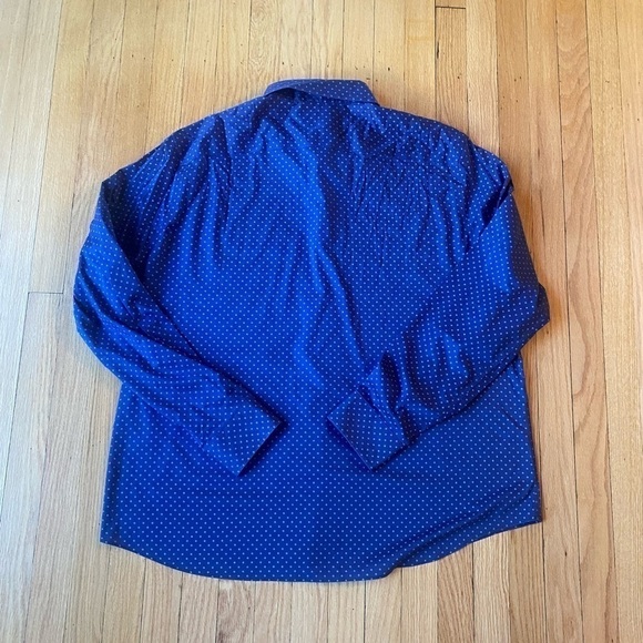Goodfellow Long Sleeved Blue Patterned Shirt Size Xxl - Picture 2 of 3